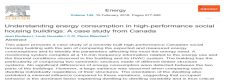 Understanding energy consumption in high-performance social housing buildings: A case study from Canada